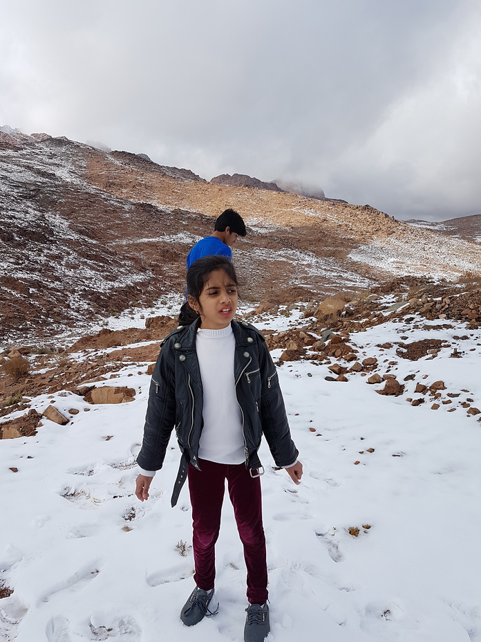 Snow in Saudi Arabia in January 2020, Jabal al-Lawz