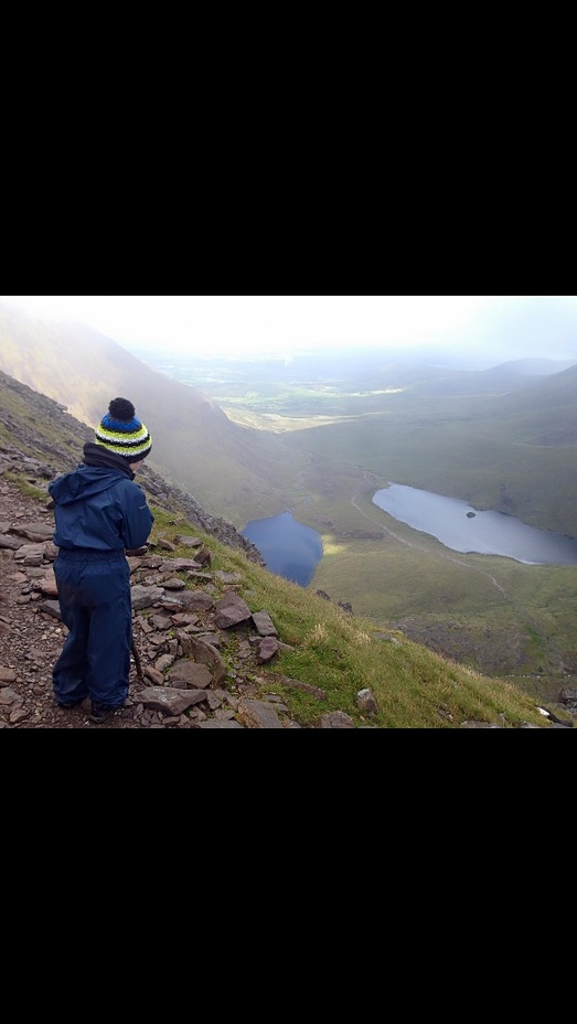 Taking a break, Carrauntoohil