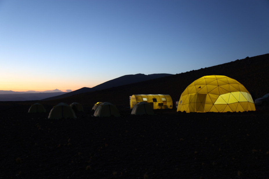 Base Camp view Argentine side, Llullaillaco