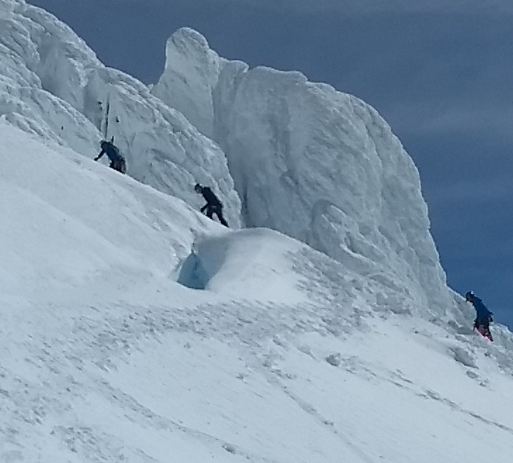 Bergschrund Snow Bridge, Mount Hood