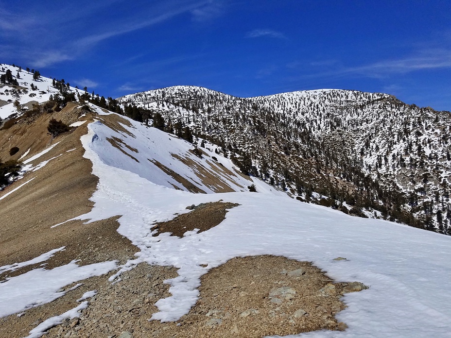 West Baldy & Baldy Spring Melt fm 9000', Mount Baldy (San Gabriel Range)