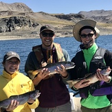 Sara Haas and friends fishing in LDM, Laguna Del Maule