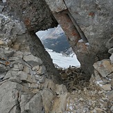 The window just before the true summit, Grotto Mountain