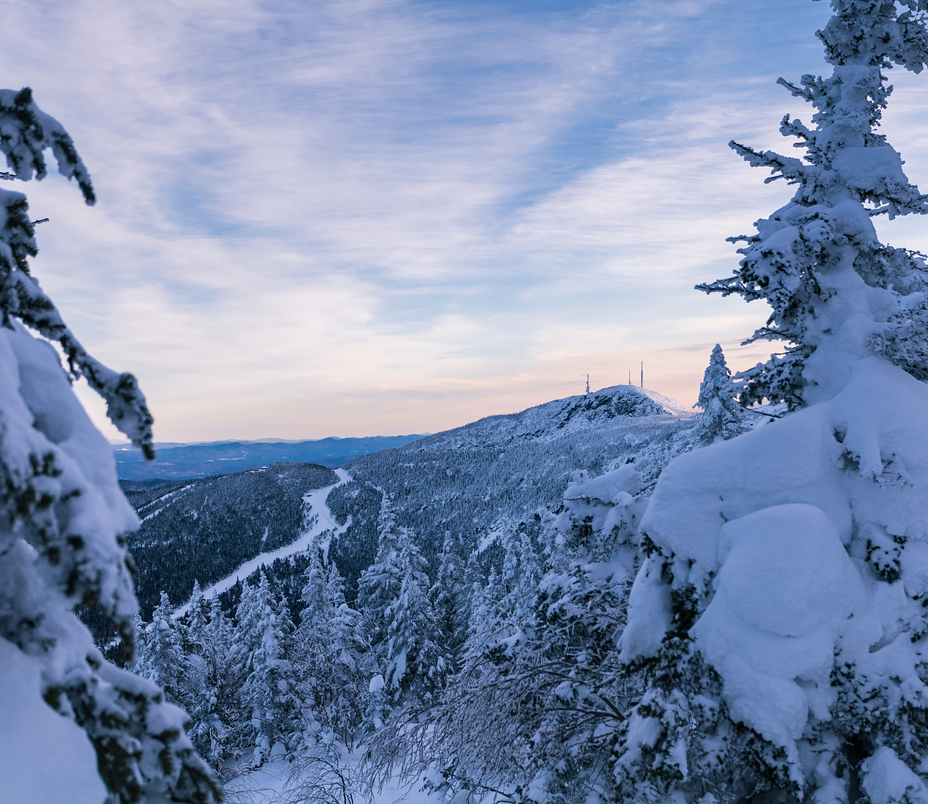 Long Trail on Mount Mansfield, March 2021