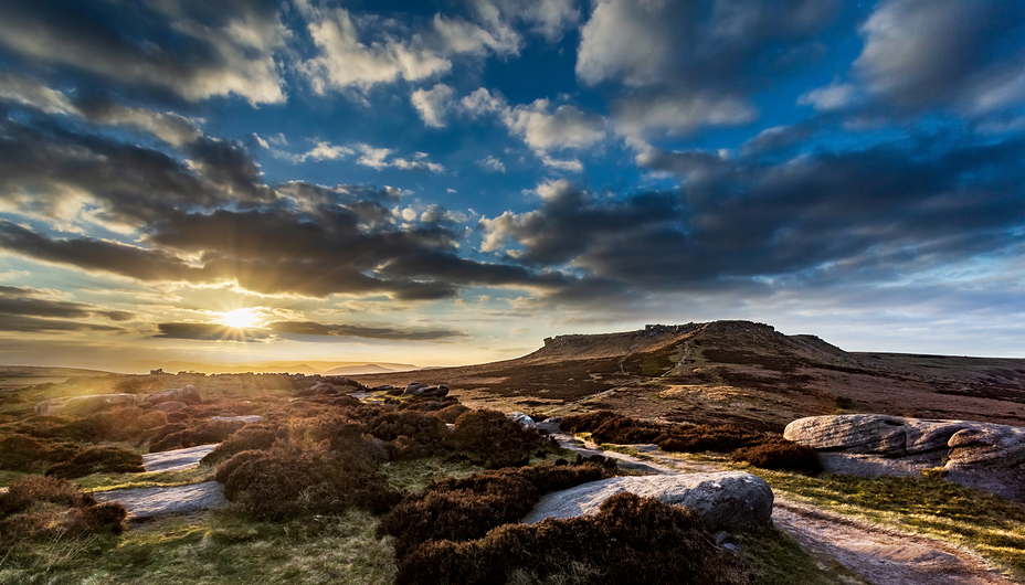 Sunset over Higger Tor