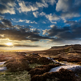 Sunset over Higger Tor