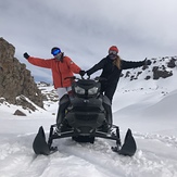 Antonia en moto de nieve, Laguna Del Maule