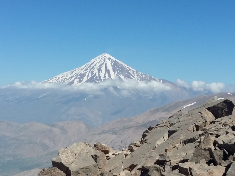 Damavand summit from dobarar peak, Damavand (دماوند)