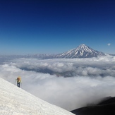 Damavand summit from dobarar peak, Damavand (دماوند)