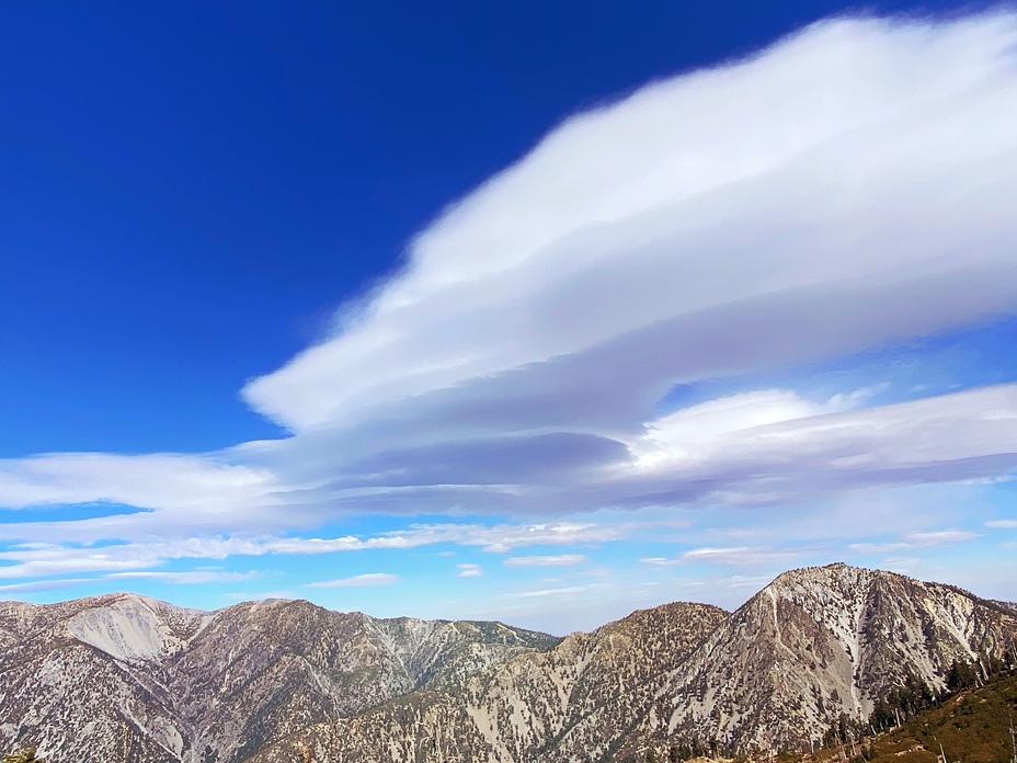 Lenticular Clouds over Mt. Baldy, Mount Baldy (San Gabriel Range)