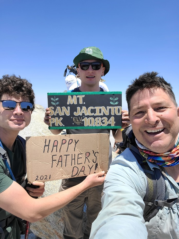 James Alvernaz & son's Jared and Gino, Mount San Jacinto Peak