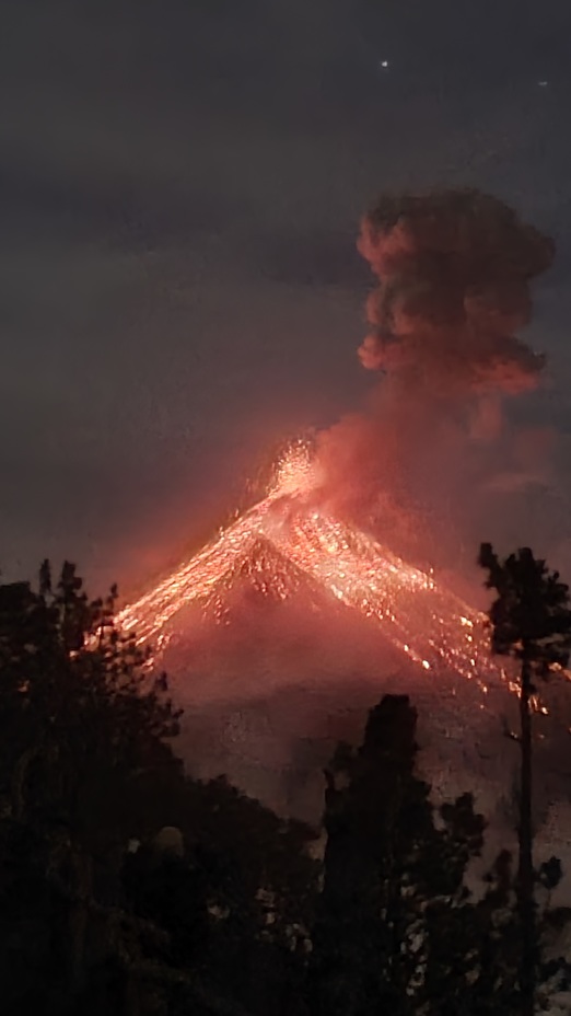 Fuego pictured from Acatenango, Acatenango or Fuego