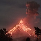 Fuego pictured from Acatenango, Acatenango or Fuego