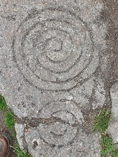 Spiral motif, Tibradden Mountain photo