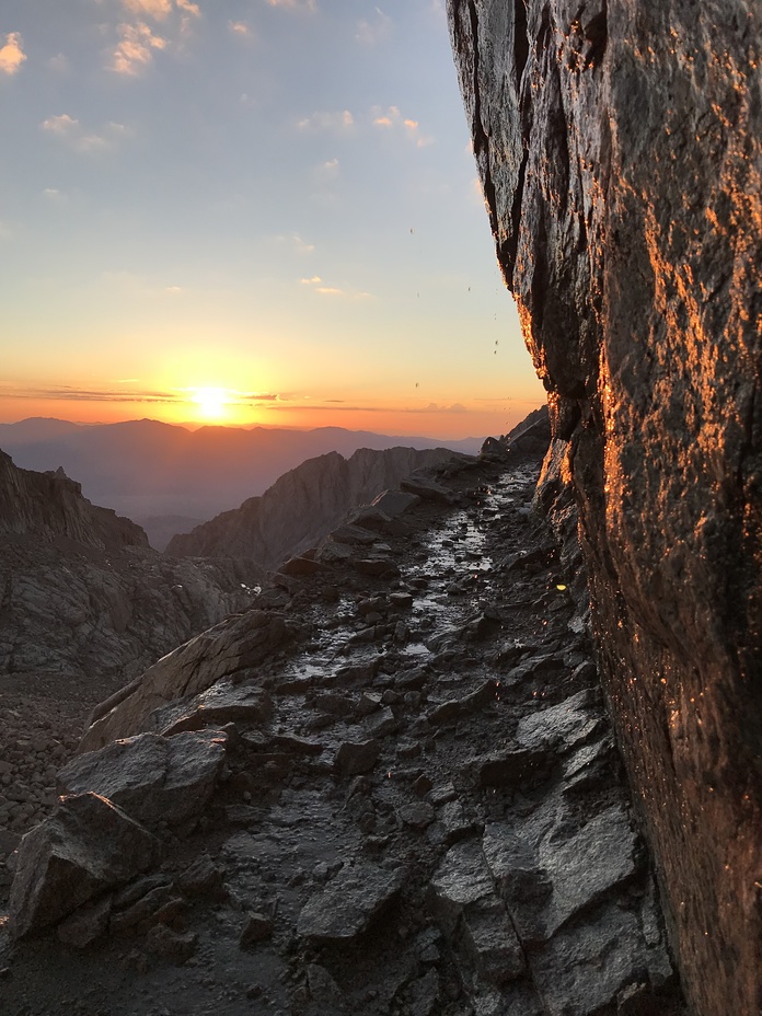 Midway up on the switchbacks, Mount Whitney