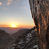 Midway up on the switchbacks, Mount Whitney