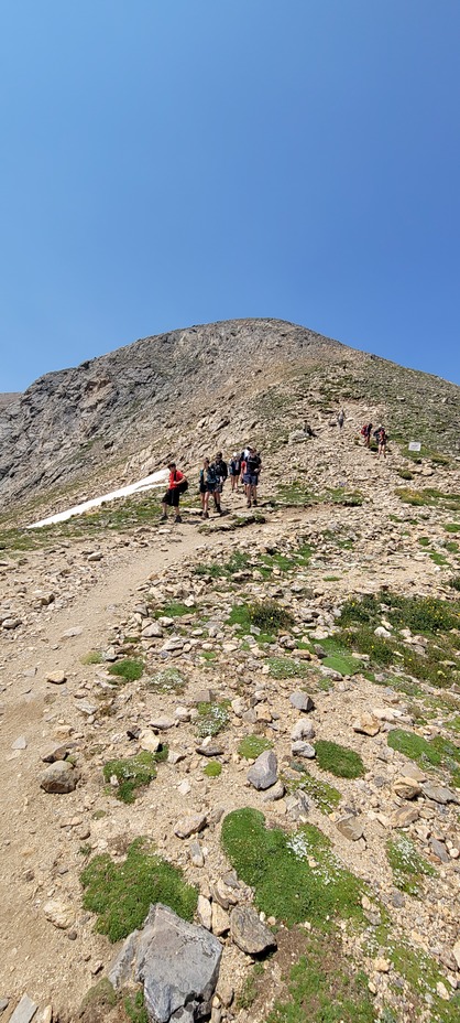 Elbert north trail just almost at 13,000 - slippery section ahead, Mount Elbert