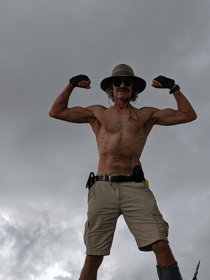 Pose at the summit, San Gorgonio