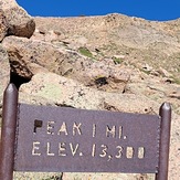 Barr Trail 1 mile marker, Pikes Peak