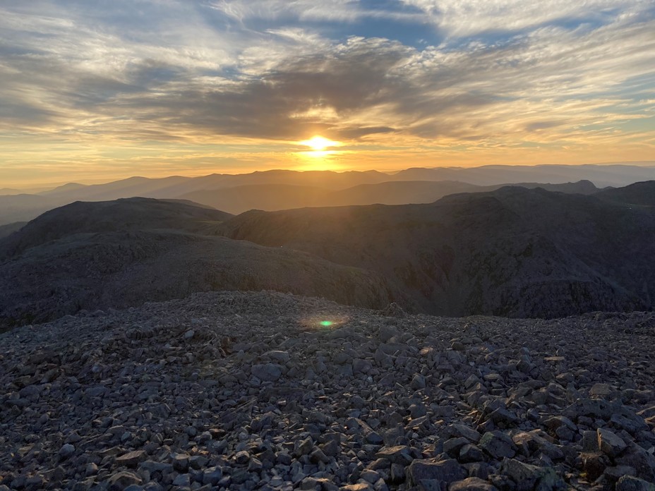 Scafell sunrise summit, Scafell Pike
