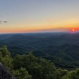 Sunset at Buzz Worm Rock, Pine Mountain (Appalachian Mountains)