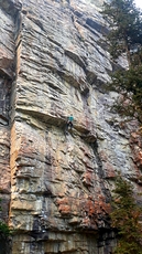 Rock climing, Mount Victoria (British Columbia) photo