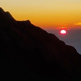 Smoke filled Sunrise, Mount Shasta