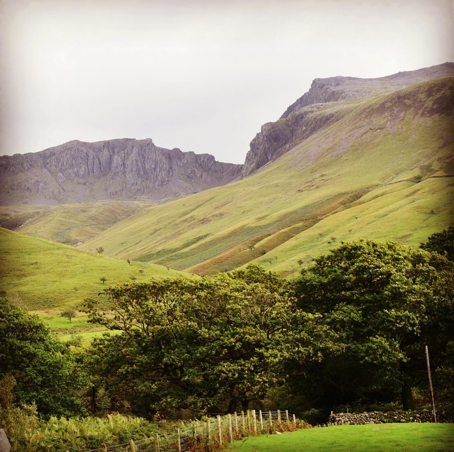 Looking up to Skafell Pike, Scafell Pike