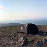 Summit camp on Galtymore looking north