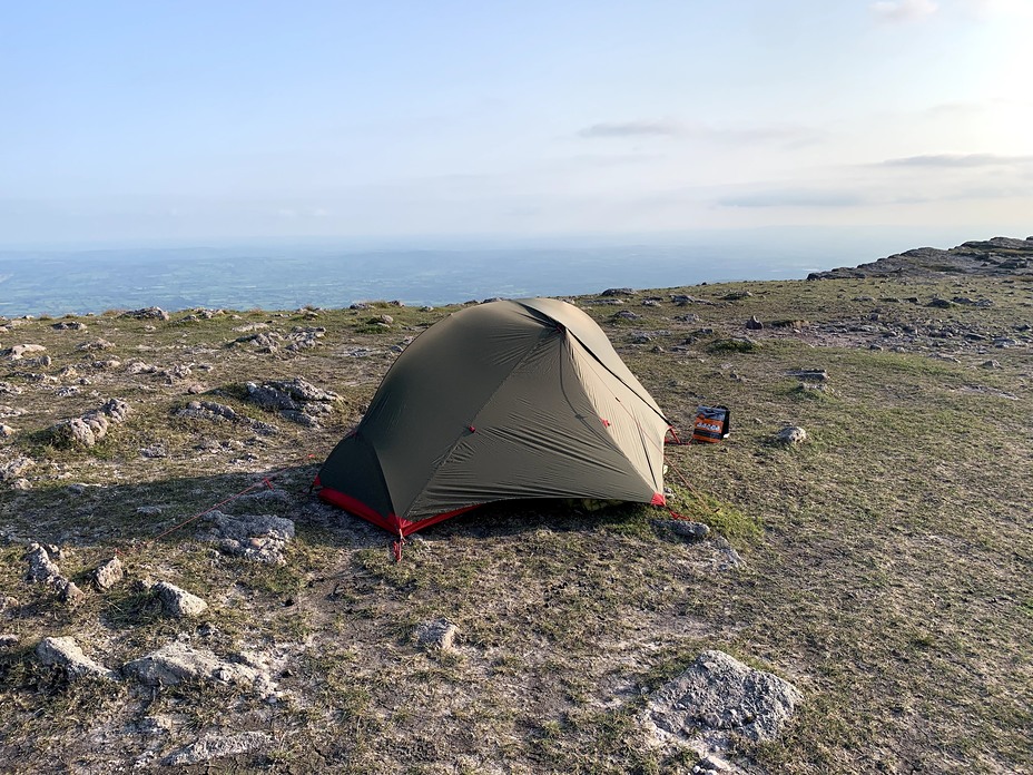 Summit camp on Galtymore looking north