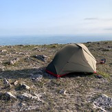 Summit camp on Galtymore looking north