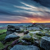 Sunset over Stanage Edge