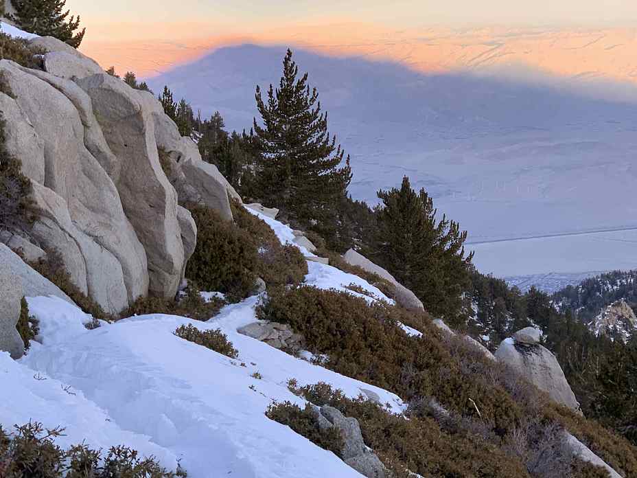 Jacinto and its shadow, Mount San Jacinto Peak