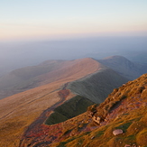 Pen Y Fan Looking North at Sunset