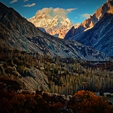 View point of view Mashabrum from Talis village, Masherbrum