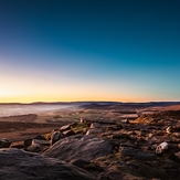 Last light on Stanage Edge