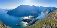 View of Sgurr Alasdair, black cuillins and loch courisk from Sgurr na Stri  photo