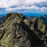 View from the SE peak to the NW peak, Vysoka