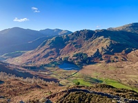 View of Blea Tarn from Lingmoor Fell photo