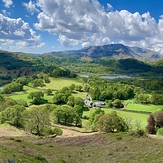 View from Loughrigg Fell into Langdale valley