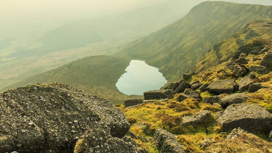 Looking down on Coumduala, Comeragh Mountains