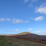 Pen Y Fal in half shadow, Sugar Loaf Mountain (Wales)
