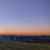 The Blorenge and Sugar Load during a winter sunset, Sugar Loaf Mountain (Wales)