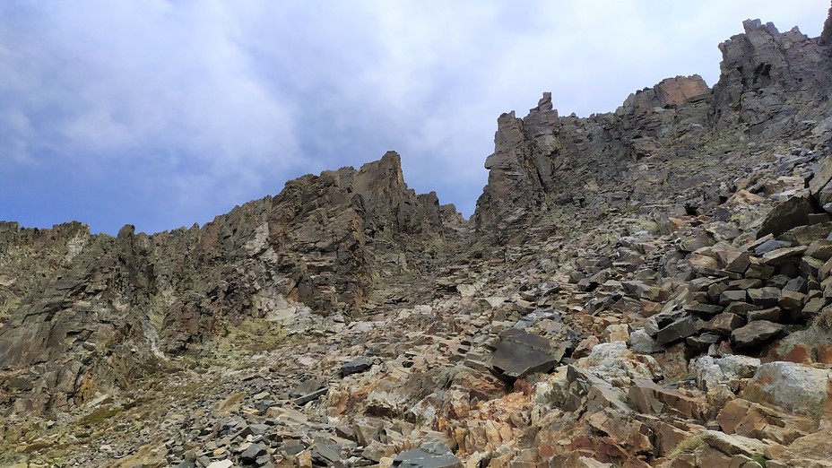 Le couloir final, du pic du Canigou