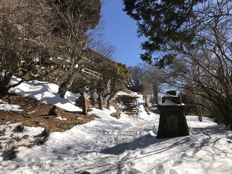 Snow in feb 2022, Mount Ōyama (Kanagawa)