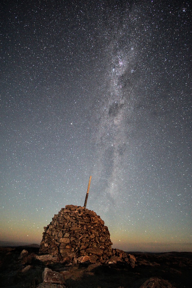 Milky Way over the Summit Cairn, Mount Bogong