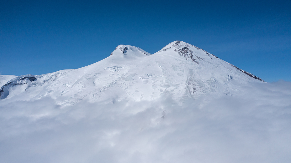 Elbrus above the clouds, Mount Elbrus