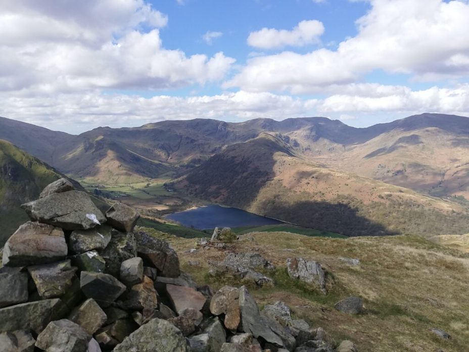 From the top of Brock Crags looking towards Brothers Water in the Lake District