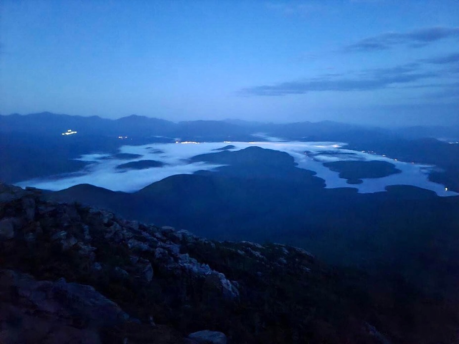 View of Lake Placid from summit of Whiteface, Whiteface Mountain