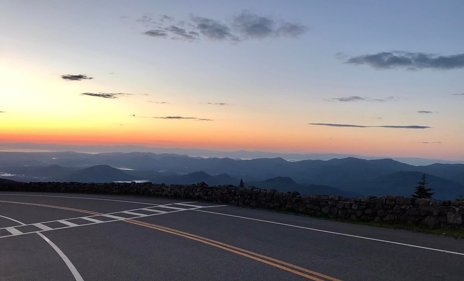 Conjunction of Whiteface trail and memorial highway ..., Whiteface Mountain